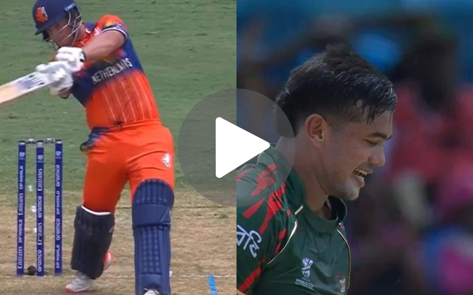 [Watch] Taskin Ahmed Shows Channels His Bangladeshi Swag As He Draws First Blood Vs NED